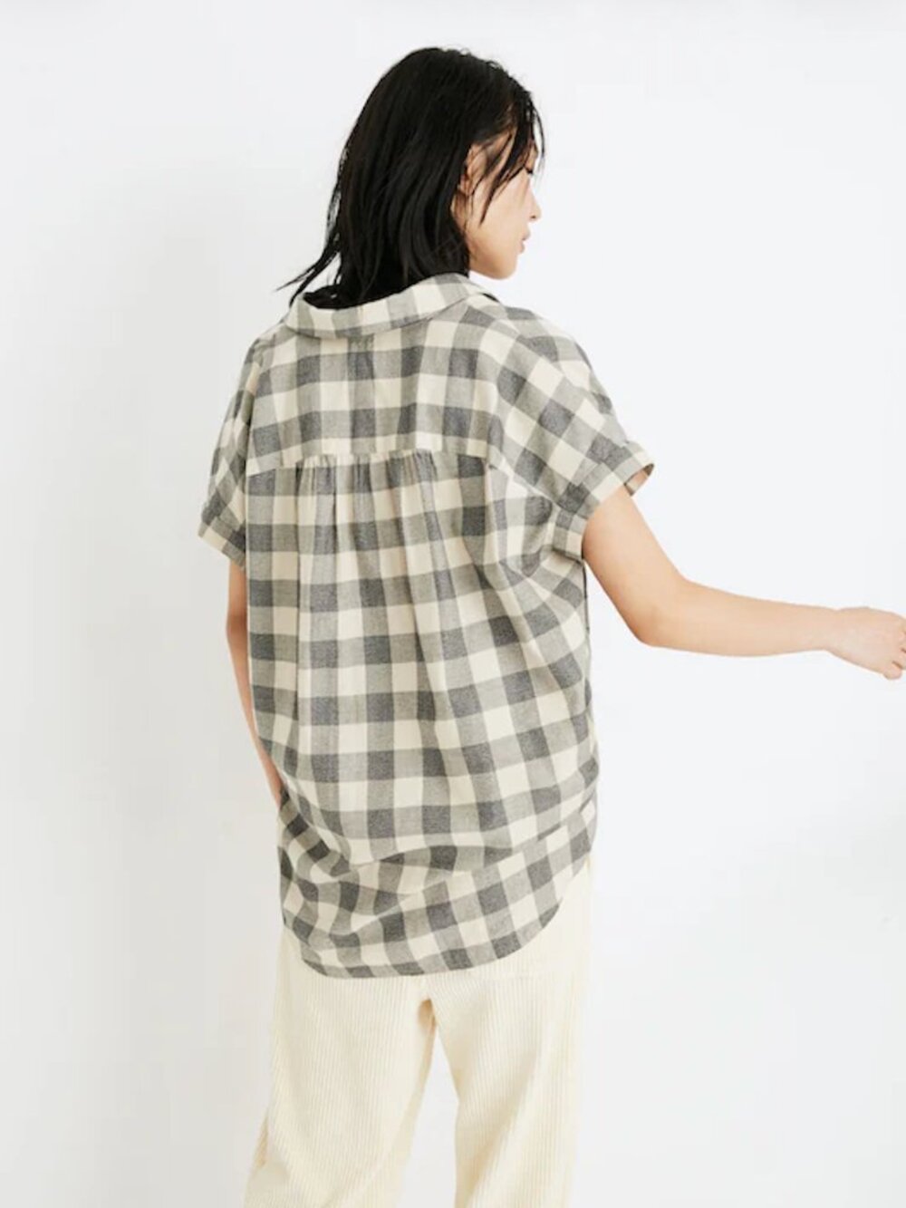 Madewell Central Shirt Size M Buffalo Check Cotton Relaxed Oversized Preppy - Picture 3 of 10